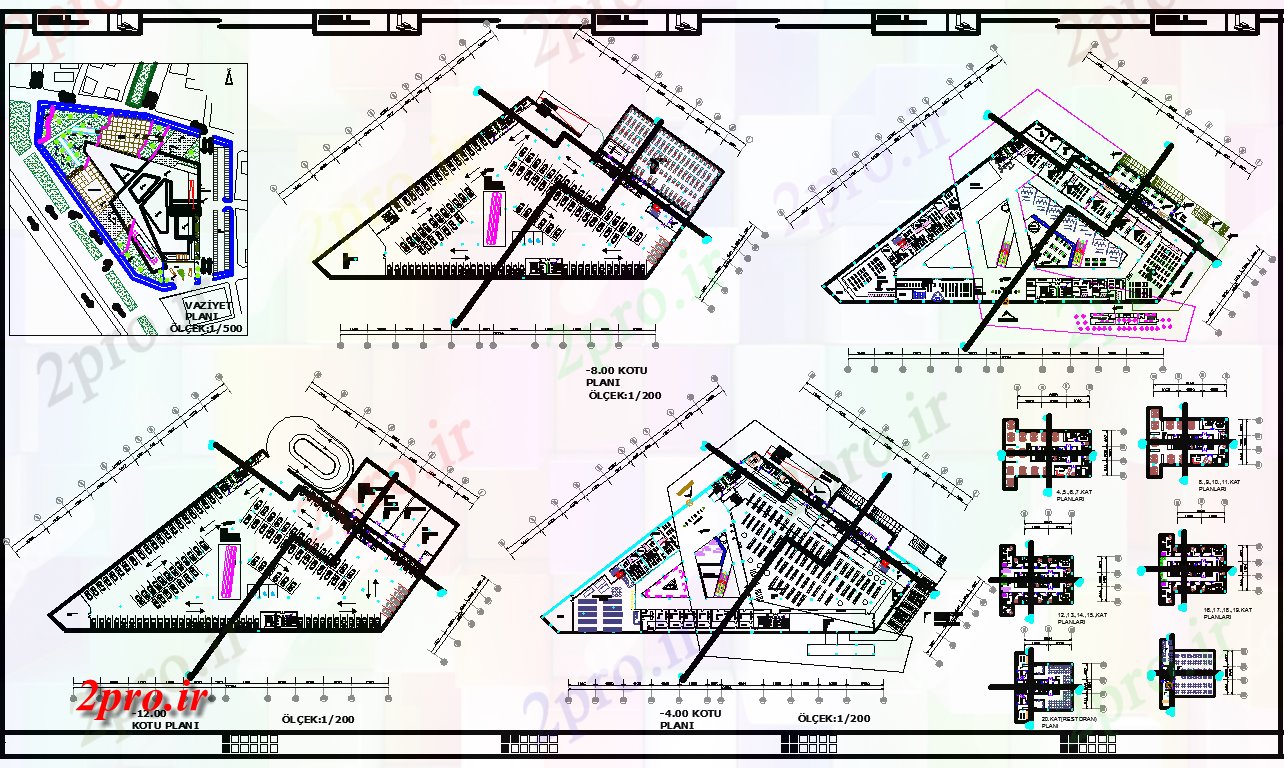 دانلود نقشه هایپر مارکت - مرکز خرید - فروشگاه مرکز خرید و برنامه ریزی دفتر جزئیات 78 در 164 متر (کد67475)
