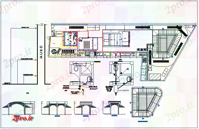دانلود نقشه کارخانه صنعتی  ، کارگاه انبار طرحی جزئیات    (کد67511)