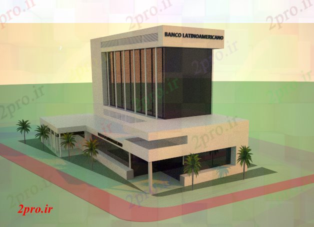 دانلود نقشه ساختمان اداری - تجاری - صنعتی بانک طرحی شاخه ساختمان جزئیات 24 در 54 متر (کد67523)