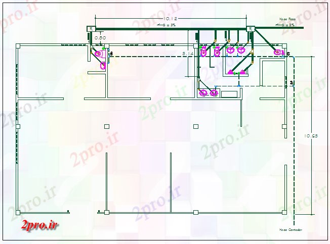 دانلود نقشه جزئیات لوله کشی دفتر بهداشتی حمام و لوله کشی خط لوله آب جزئیات (کد67538)