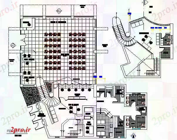 دانلود نقشه بانک بانک شهرستان جزئیات طرحی آژانس طرحی معماری 13 در 22 متر (کد67586)