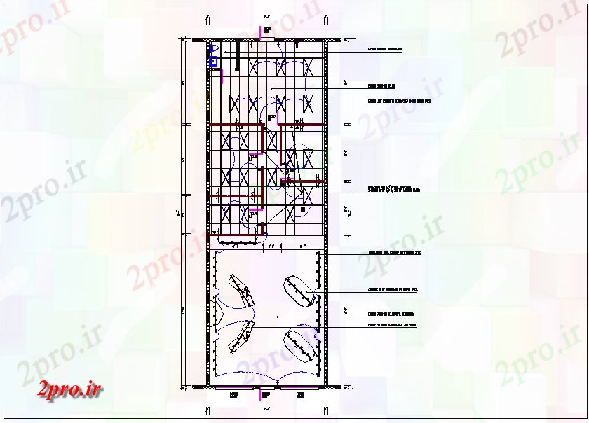 دانلود نقشه مسکونی ، ویلایی ، آپارتمان طرحی خانه جزئیات 30 در 91 متر (کد67617)