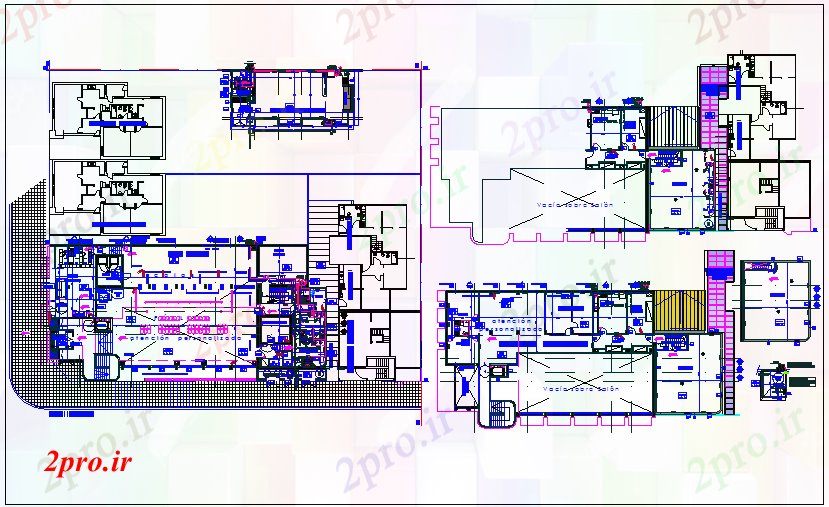 دانلود نقشه ساختمان اداری - تجاری - صنعتی طبقه ساختمان تجاری طرحی جزئیات 14 در 27 متر (کد67641)