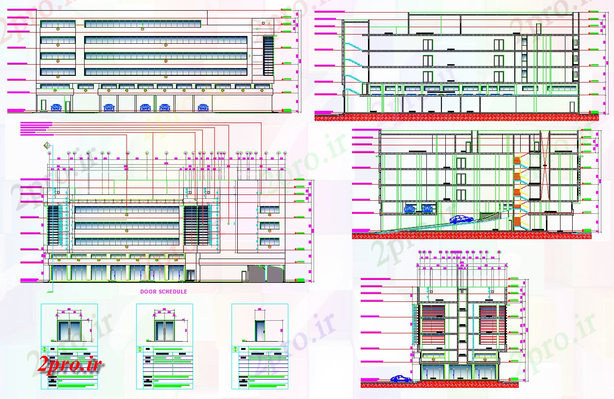 دانلود نقشه ساختمان اداری - تجاری - صنعتی ساختار دفتر طرحی جزئیات 39 در 50 متر (کد67645)