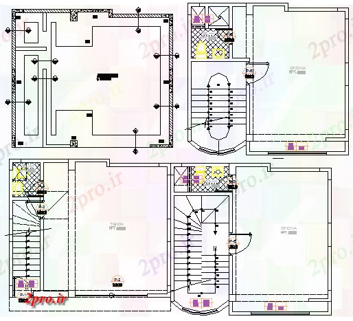 دانلود نقشه بلوک حمام و توالتنصب و راه اندازی لوله کشی از همه طبقه با جزئیات ساختار  دفتر  (کد67720)