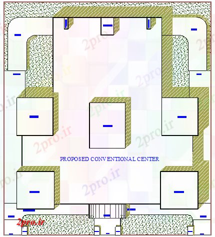 دانلود نقشه ساختمان اداری - تجاری - صنعتی جزئیات طرحی سایت از پیشنهاد مرکز معمولی (کد67726)