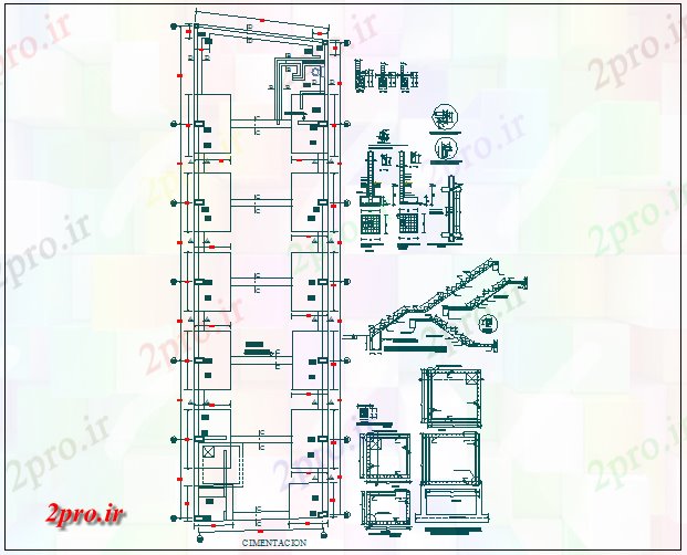 دانلود نقشه پلان مقطعی جزئیات ساختار و طرحی    (کد67755)