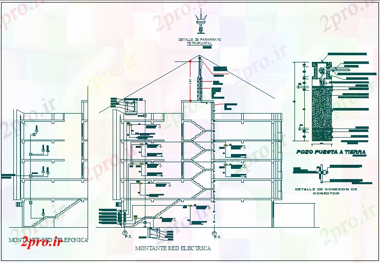 دانلود نقشه معماری جزئیات طراحی برقی با اتصال لوله  بخش جزئیات پی وی سی ساخت (کد67756)