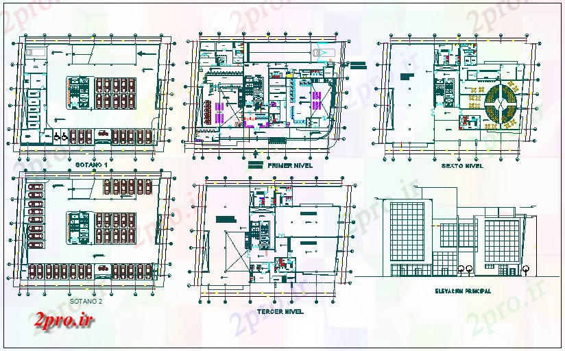 دانلود نقشه جزئیات پایه ساختمان اداری طرحی طبقه جزئیات و طرحی پایه طرحی جزئیات  (کد67797)