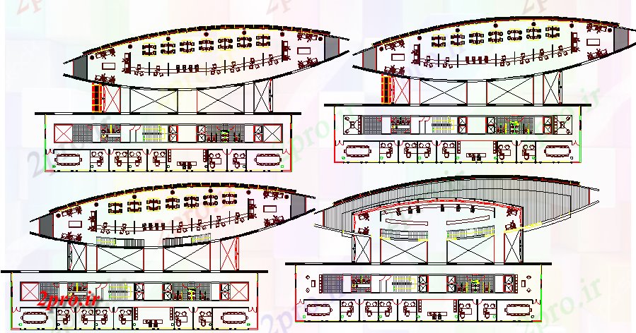 دانلود نقشه ساختمان اداری - تجاری - صنعتی طراحی کف از دولت چند کفپوش ساخت (کد68154)