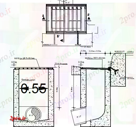 دانلود نقشه جزئیات ساخت و ساز لجن و کثافت ساده جزئیات سازنده  (کد68257)