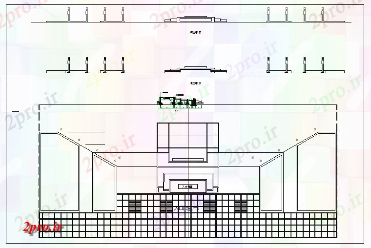 دانلود نقشه هایپر مارکت  - مرکز خرید - فروشگاه میدان عمومی طراحی معماری (کد68271)