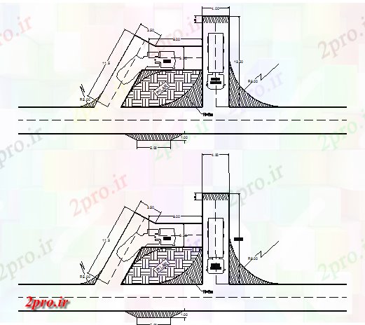 دانلود نقشه جزئیات ساخت و ساز زیرزمینی معدن اسکله بارگیری ولوو هولر  (کد68283)