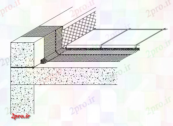 دانلود نقشه جزئیات ساخت و ساز جزئیات ساخت و ساز کف از تراس (کد68289)