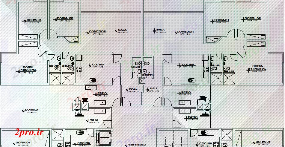 دانلود نقشه مسکونی  ، ویلایی ، آپارتمان  طراحی معماری، خانه های متعدد، ساختمان های مسکونی (کد68307)