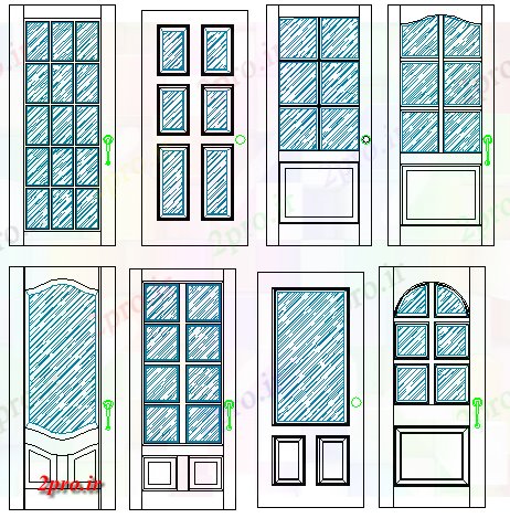 دانلود نقشه درب و پنجره طراحی مدرن درب و  (کد68373)