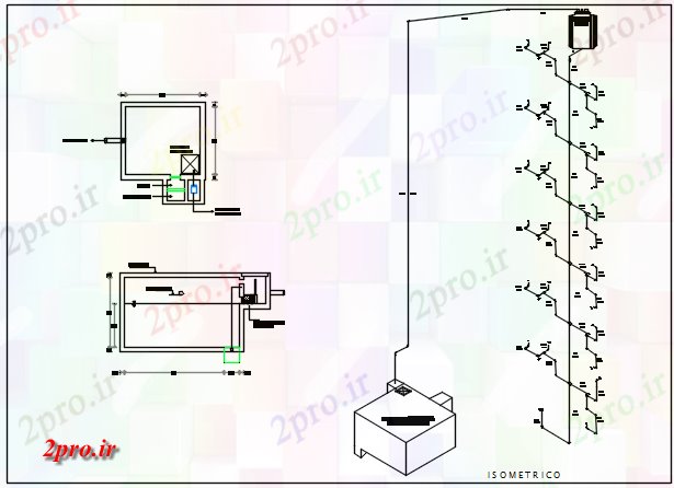 دانلود نقشه جزئیات ساخت و ساز برنامه و طرحی ایزومتریک جزئیات (کد68438)