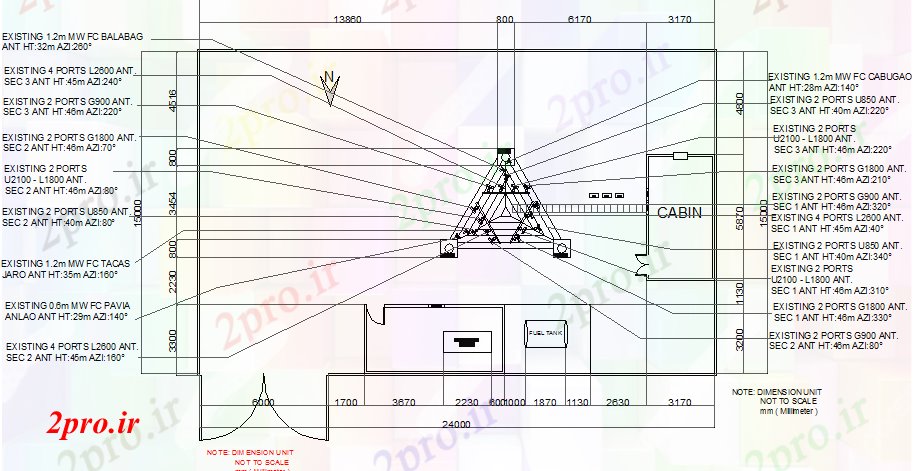دانلود نقشه معماری جزئیات کابین برج تلفنی با نصب و راه اندازی برق (کد68470)