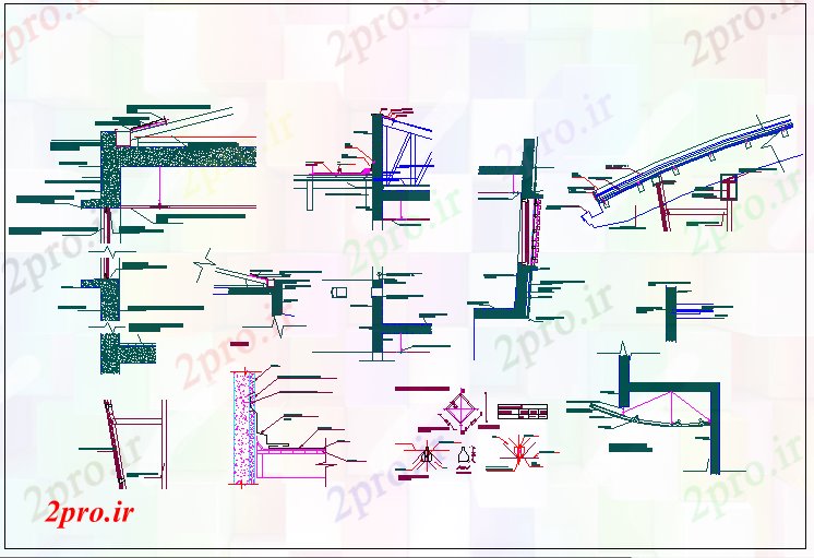 دانلود نقشه ستون جزئیات ستون با دیدگاه ساختاری (کد68485)