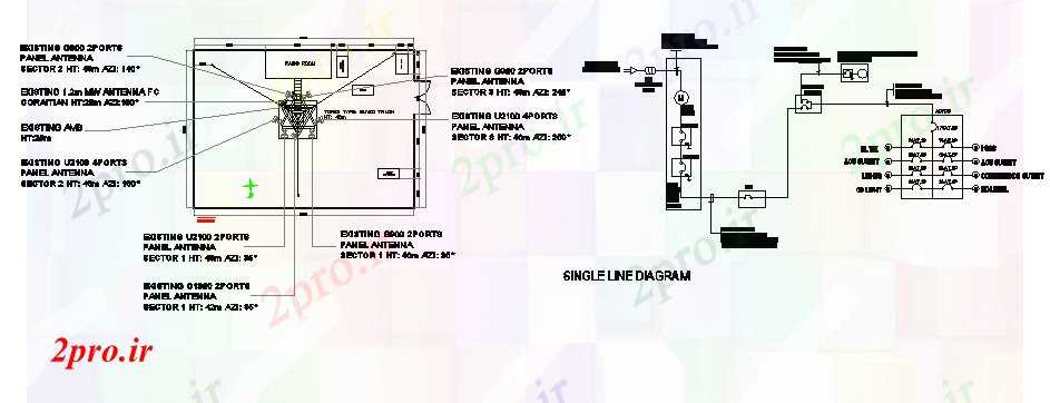 دانلود نقشه معماری جزئیات نصب و راه اندازی برق از Lemery برج منطقه (کد68514)