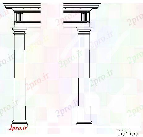 دانلود نقشه ستون طراحی نوع ستون مدرن تزئینی جزئیات (کد68580)