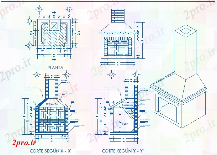 دانلود نقشه هتل - رستوران - اقامتگاه  نما محل آتش سوزی و  فرم کباب رستوران (کد68698)