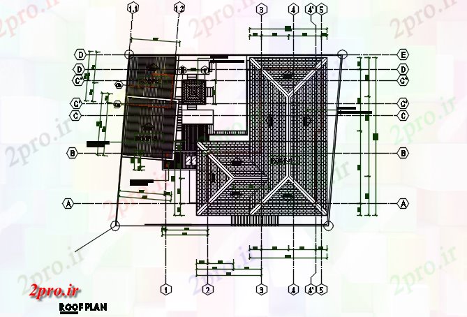 دانلود نقشه جزئیات ساخت و ساز طرحی سقف طرحی کاری مسکونی جزئیات (کد68752)