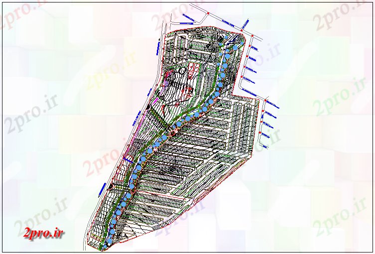 دانلود نقشه برنامه ریزی شهری شهر و برنامه ریزی شهری نقشه با باغ   (کد68757)