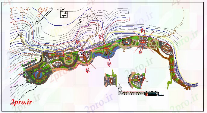 دانلود نقشه باغ شهرستان معماری باغ  خصوصی پروژه (کد68789)
