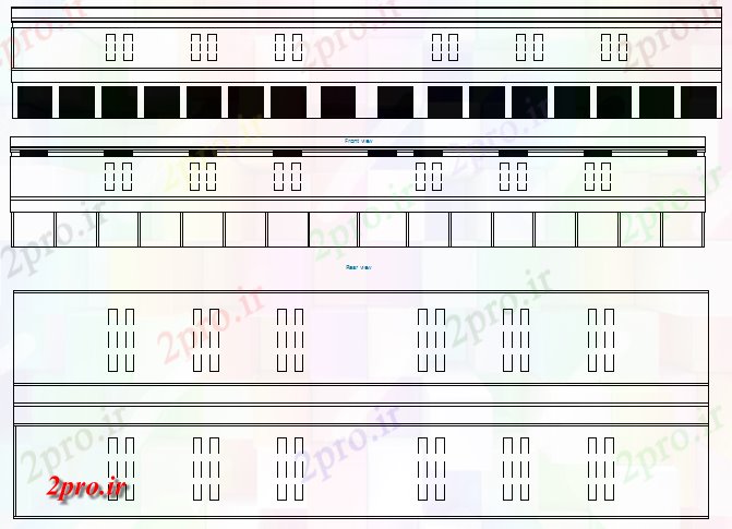 دانلود نقشه کارخانه صنعتی  ، کارگاه کارد و چنگال تمام جزئیات نما طرفه  خانه (کد68868)