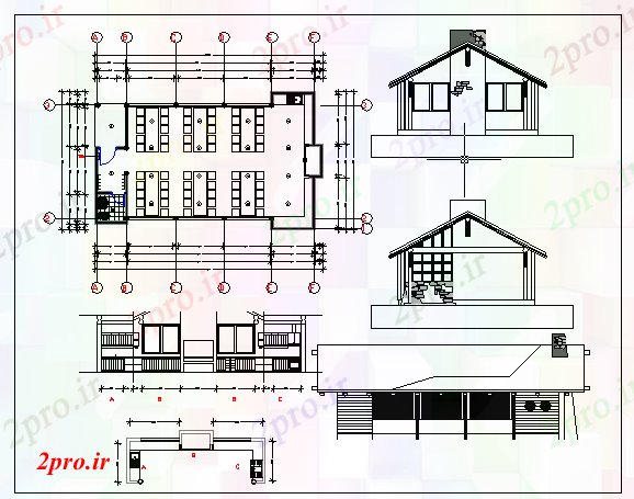 دانلود نقشه آشپزخانه محل آتش سوزی با گریل آشپزخانه کباب رستوران (کد68930)