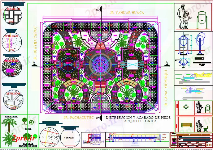 دانلود نقشه اتوماسیون باغ  معماری طرحی جزئیات (کد68953)