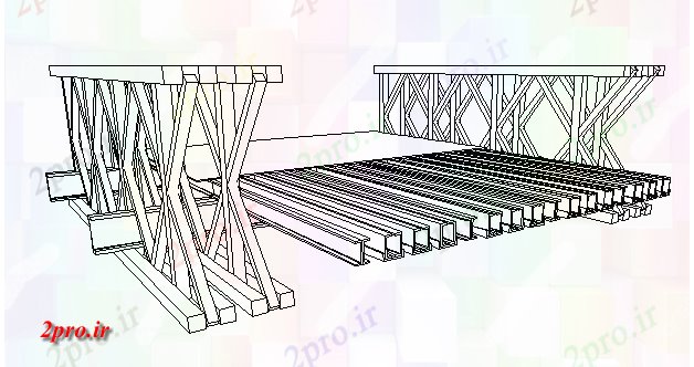 دانلود نقشه جاده و پل پل چوبی باغ  پروژه معماری (کد68968)