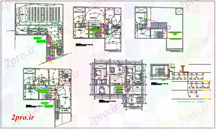 دانلود نقشه معماری طرحی جزئیات الکتریک  جزئیات  (کد68983)