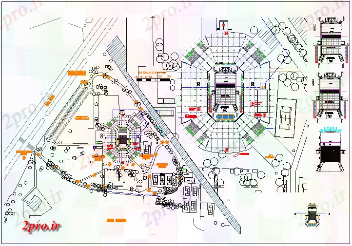 دانلود نقشه پارک - باغ    عمومی موضوع روجا محوطه سازی پارک عمومی با ساختار (کد69026)