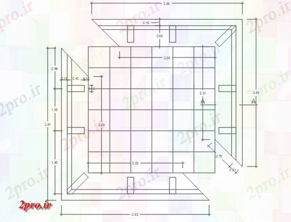 دانلود نقشه ساختمان اداری - تجاری - صنعتی طبقه طرحی جزئیات (کد69038)