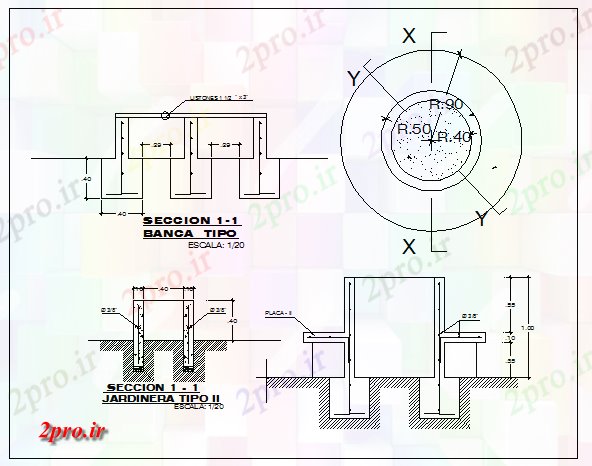 دانلود نقشه باغ محوطه سازی از جزئیات کاشت درخت از باغ  (کد69186)