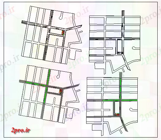 دانلود نقشه پارک - باغ    عمومی محوطه سازی باغ  عمومی و ساختار جزئیات (کد69198)