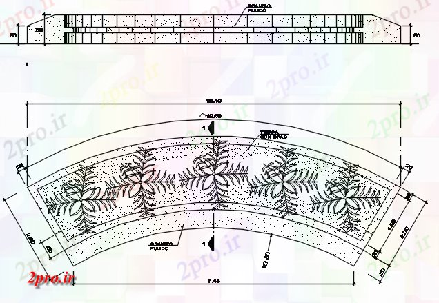 دانلود نقشه جزئیات ساخت و ساز طرحی بوته و نما جزئیات (کد69284)