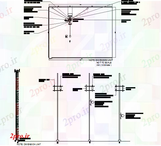 دانلود نقشه معماری جزئیات برج کابین برقی با نصب و راه اندازی پا (کد69607)