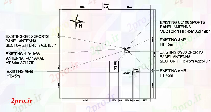 دانلود نقشه معماری جزئیات کابین با پنل کابل برق برج (کد69609)
