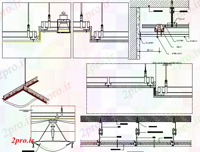 دانلود نقشه جزئیات ساخت و ساز جزئیات سازنده خانه ساخت (کد69626)