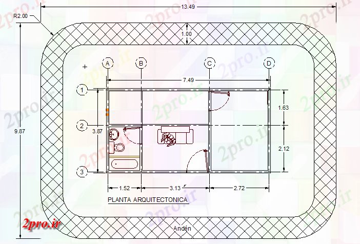 دانلود نقشه مسکونی  ، ویلایی ، آپارتمان  طرحی خانه طرحی معماری جزئیات (کد69627)