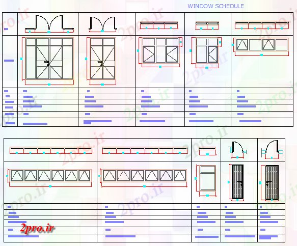 دانلود نقشه درب و پنجره درب و جزئیات پنجره نصب و راه اندازی ساخت و ساز چوبی (کد69633)
