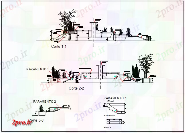 دانلود نقشه ساختمان اداری - تجاری - صنعتی بخش 1 و بخش بخش 2 طرحی جزئیات (کد69678)