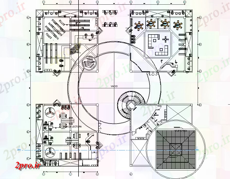 دانلود نقشه برنامه ریزی شهری طرحی کتابخانه مرکزی (کد69697)