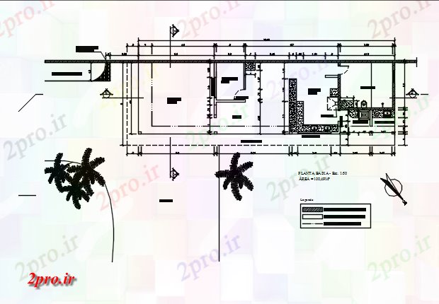 دانلود نقشه ساختمان اداری - تجاری - صنعتی جهت شمال دفتر طرحی جزئیات 6 در 18 متر (کد69721)