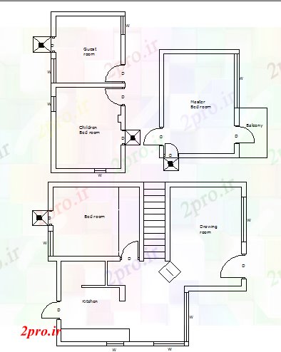 دانلود نقشه مسکونی ، ویلایی ، آپارتمان جزئیات طراحی معماری های تک خانواده خانه 31 در 38 متر (کد69756)