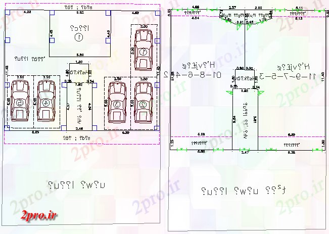 دانلود نقشه مسکونی  ، ویلایی ، آپارتمان  پارکینگ معماری خانه پروژه (کد69766)