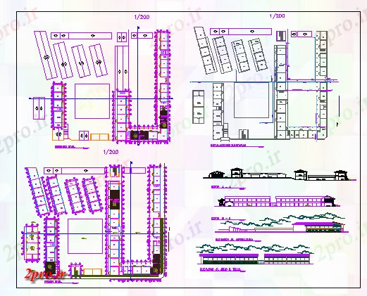 دانلود نقشه دانشگاه ، آموزشکده ، موسسه - دو کفپوش پروژه معماری سلوا دانشگاه ، آموزشکده 97 در 121 متر (کد69897)